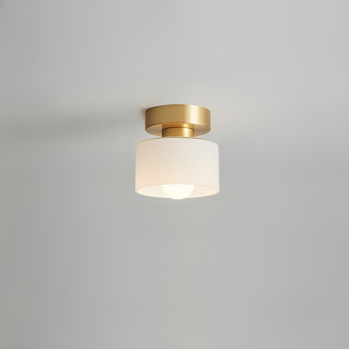 Cilindervormige Plafondspot E27 Metaal Glas Warm Wit Licht Bauhaus Stijl Hal Slaapkamer Woonkamer Verlichting