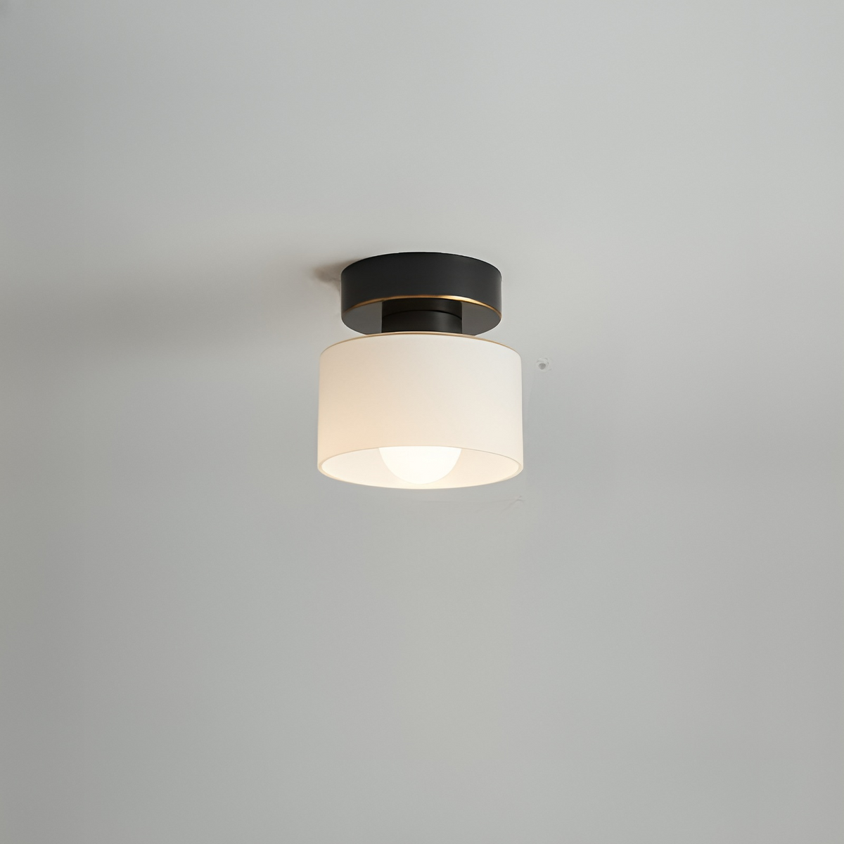 Cilindervormige Plafondspot E27 Metaal Glas Warm Wit Licht Bauhaus Stijl Hal Slaapkamer Woonkamer Verlichting