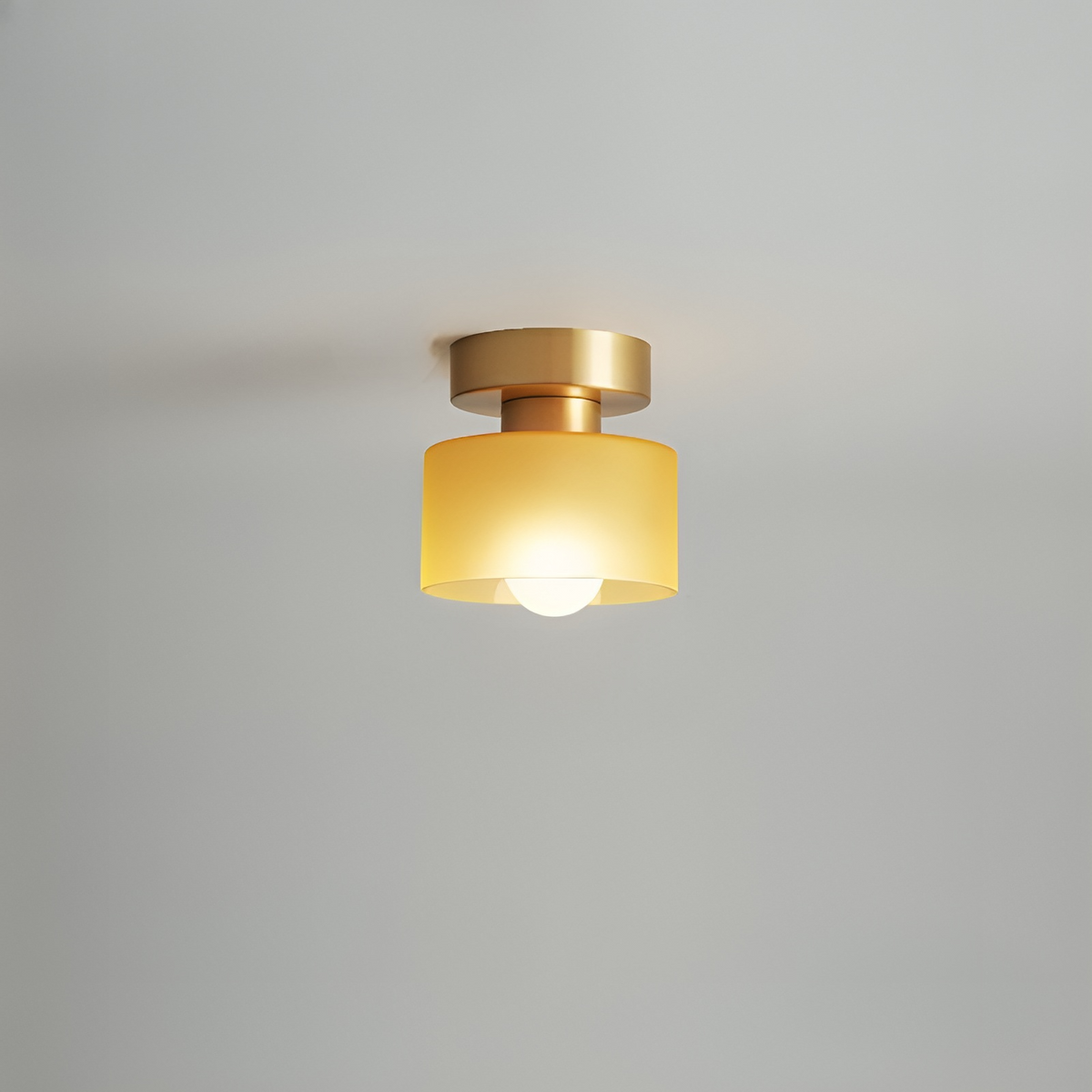 Cilindervormige Plafondspot E27 Metaal Glas Warm Wit Licht Bauhaus Stijl Hal Slaapkamer Woonkamer Verlichting