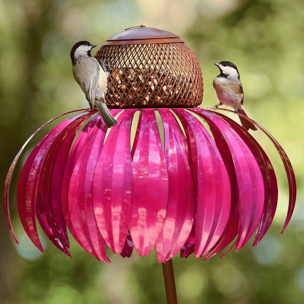 Decoratieve Vogelvoeder voor de Tuin - Metalen Vogelvoerhouder op Steker voor Buiten