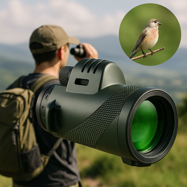 Compacte 600x Ultra-Zoom Monoculair - HD Lens, Lichtgewicht, Ideaal voor Wandelen, Vogels Kijken en Sportevenementen