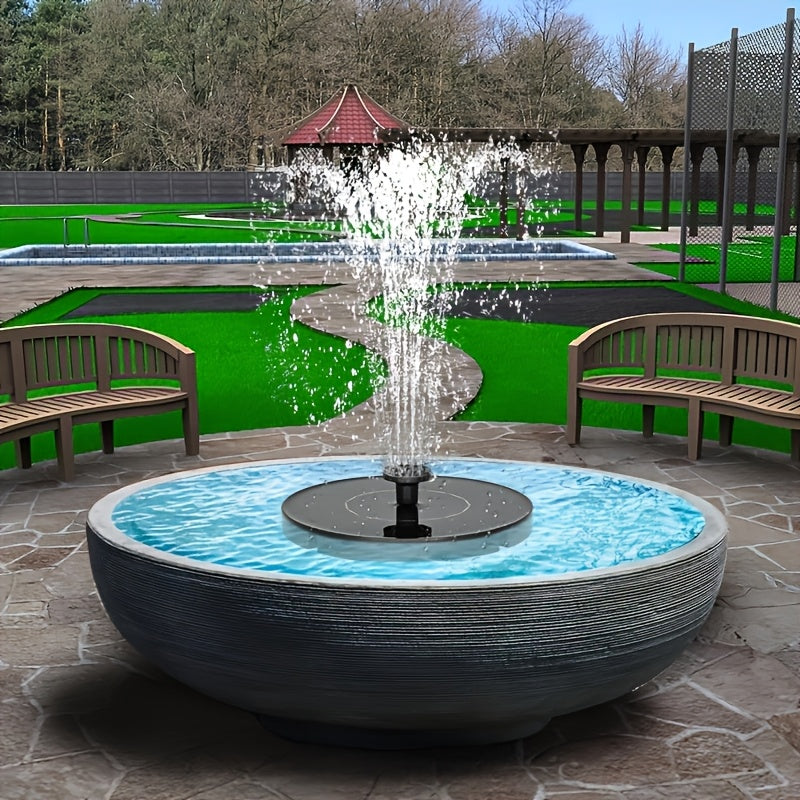 Drijvende Tuinfontein op Zonne-energie met Verwisselbare Sproeiers voor Vijver Vogelbad Terras Tuin Waterornament