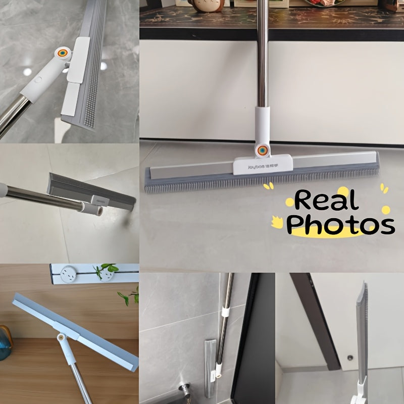 Vloerwisser met Rubberen Lip en TPE Borstels 30cm 50cm Multifunctioneel Schoonmaken voor Harde Vloeren
