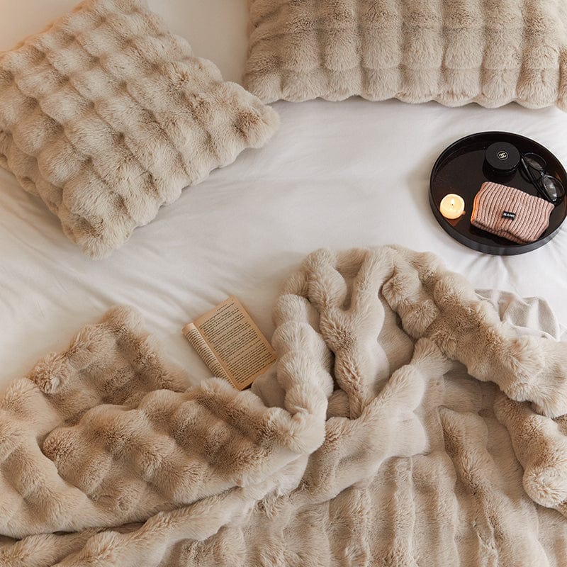 Zachte Imitatiebont Kussenhoes voor Bank en Bed - Luxe Pluche Sierkussen - Warm en Decoratief