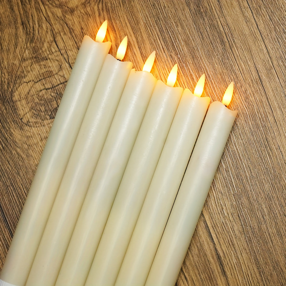 LED Kegelkaarsen met Afstandsbediening - Vlamloze Kaarsen in Ivoor voor Sfeervolle Tafeldecoratie