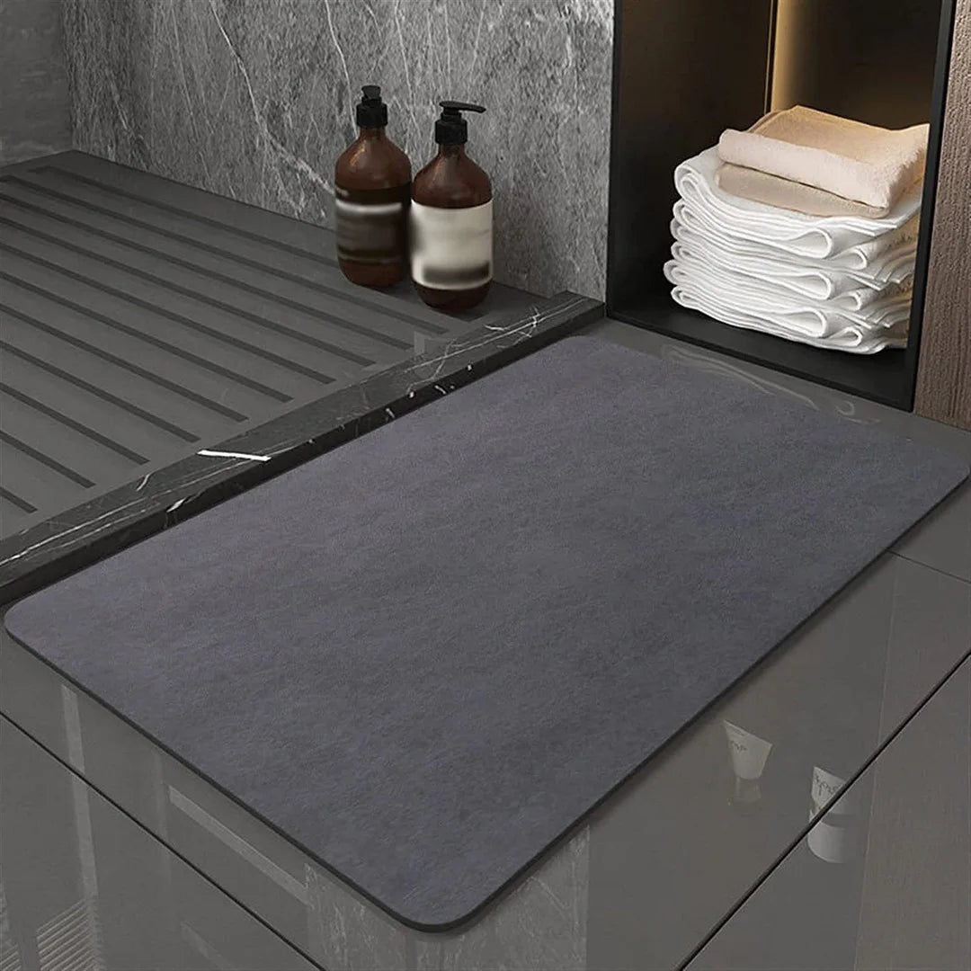 Diatomeeënaarde Badmat Sneldrogend Antislip Absorberend Duurzaam Voetmatje Badkamer Natuurlijk Steenmat