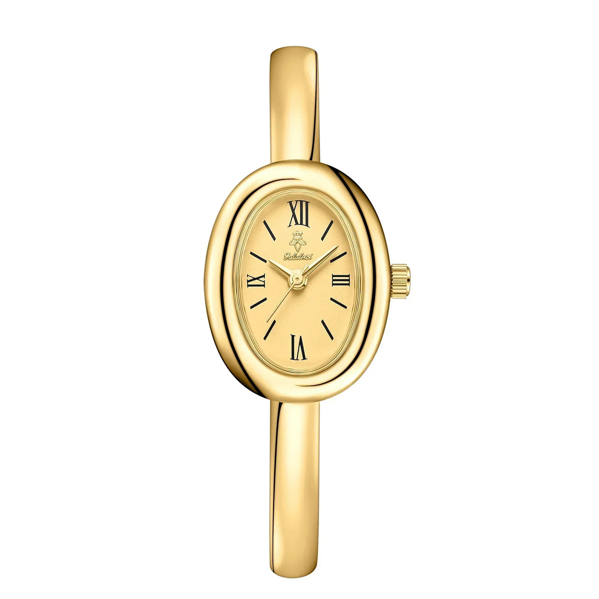 Ovale Armband Horloge - Modern & Klassiek Dameshorloge met Luxe Gouden Uitstraling