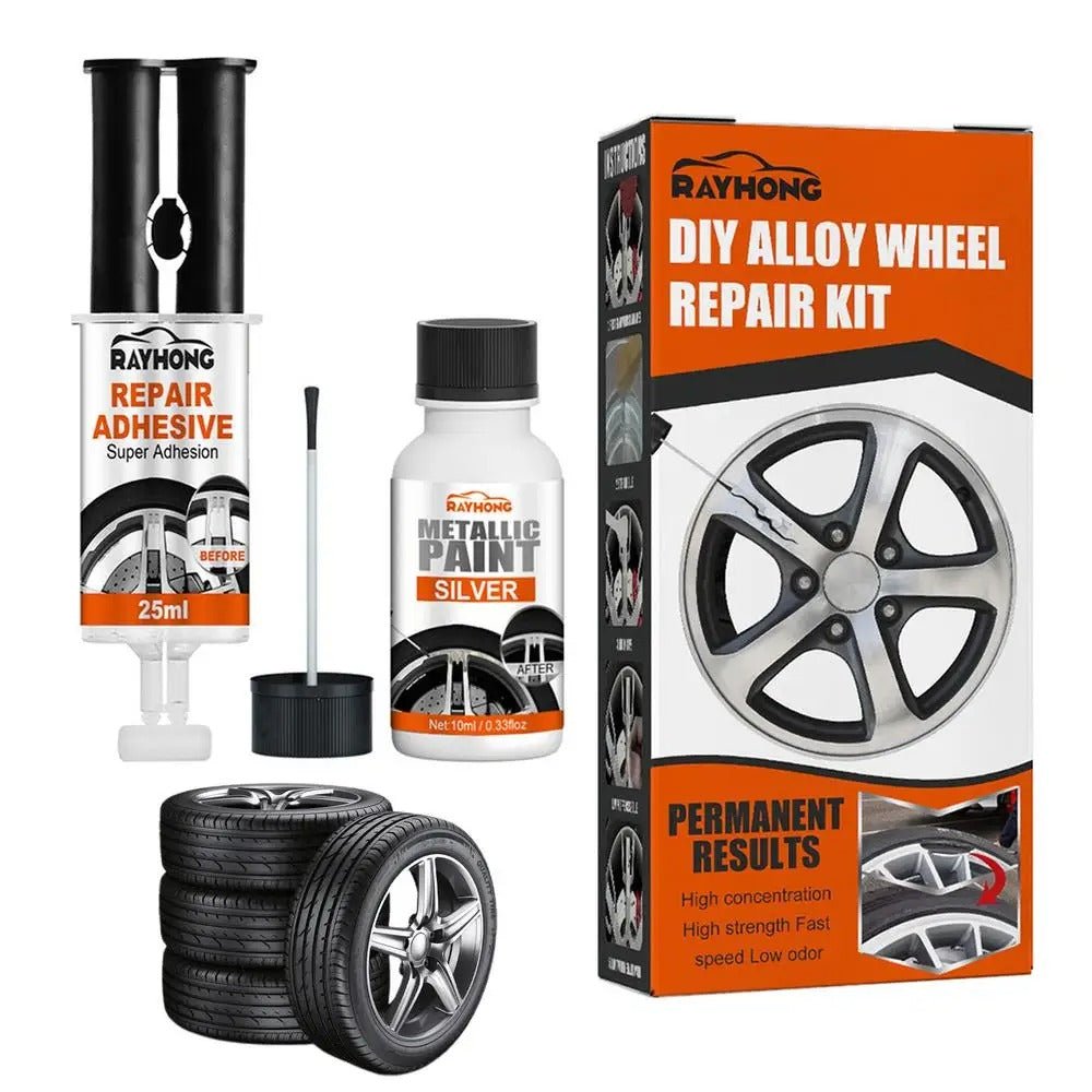 Velgenreparatieset voor Lichtmetalen Velgen Krassen Schade Herstellen Zelf Repareren Auto Velgonderhoud Accessoires