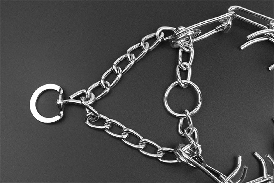 Verstelbare Trainingsband Hond met Gummi Punten Metalen Schakels Medium tot Groot Gedragstraining Opvoeding
