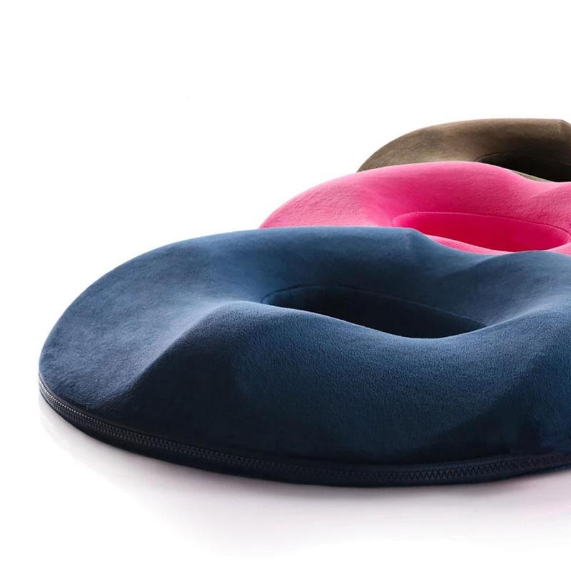 Memory Foam Zitkussen in Donutvorm - Verlichting voor Stuitbeen en Aambeien - Ergonomisch Zitcomfort