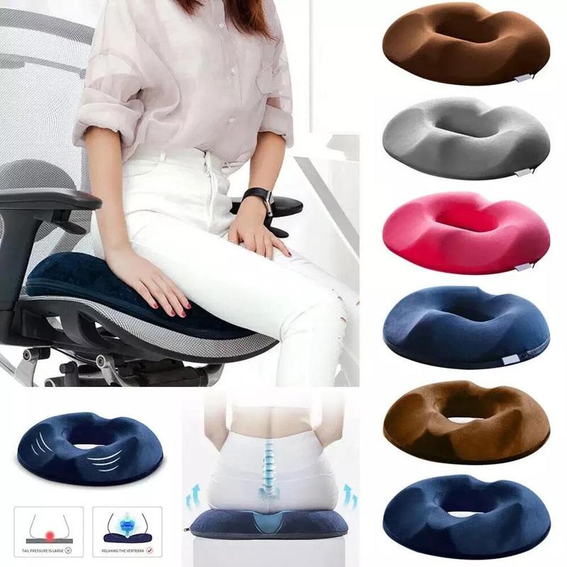 Memory Foam Zitkussen in Donutvorm - Verlichting voor Stuitbeen en Aambeien - Ergonomisch Zitcomfort