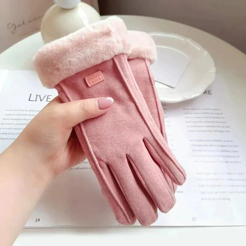 Touchscreen Winterhandschoenen Dames - Winddicht en Warm met Wolvoering voor Smartphone Gebruik