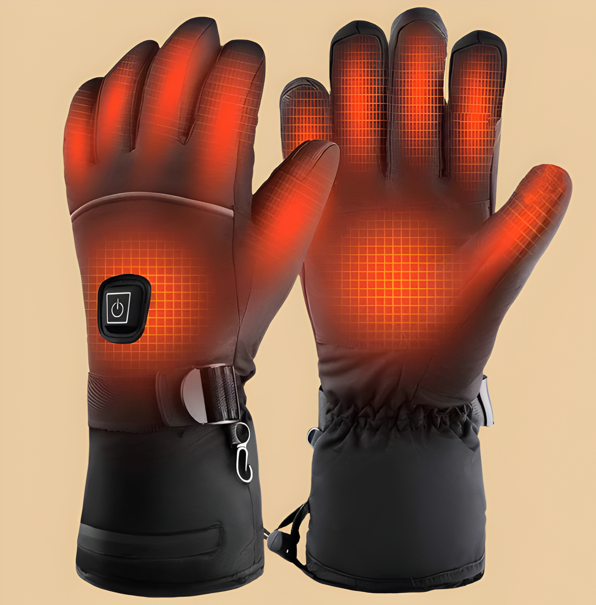 Verwarmde Handschoenen met 3 Warmtestanden Oplaadbaar USB Winterhandschoenen Waterdicht Unisex Skiën