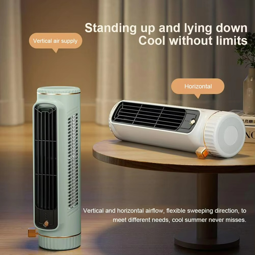 Bladloze Ventilator met 360° Luchtcirculatie en IJsverfrissende Technologie - Stille Werking & Veilig Ontwerp