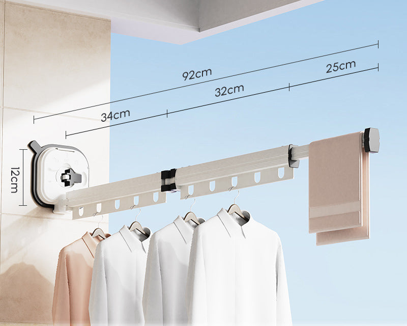 Inklapbaar Wasrek voor Aan de Muur of Deur - Ruimtebesparend Opvouwbaar Droogrek - Compact & Veelzijdig Design voor Kleine Ruimtes