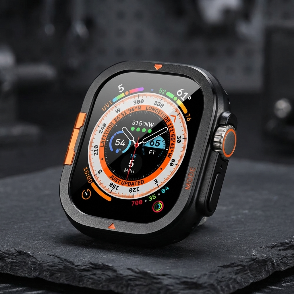 Beschermhoes Smartwatch 49mm 46mm Titanium Metalen Frame Ultieme Bescherming Sport Horloge Vier Kleuren