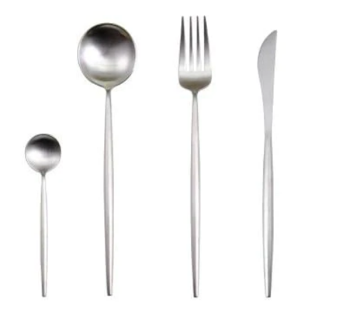 Bestekset 24-delig RVS Gekleurde Handvatten 6 Personen Modern Tafelgerei Duurzaam Eetbestek Dinerset