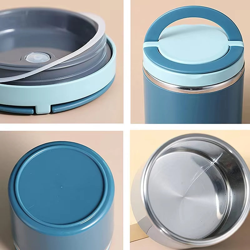 Thermos Voedselcontainer RVS Lekvrij 630ml of 1000ml Dubbelwandig Geïsoleerd Warm Koud Onderweg