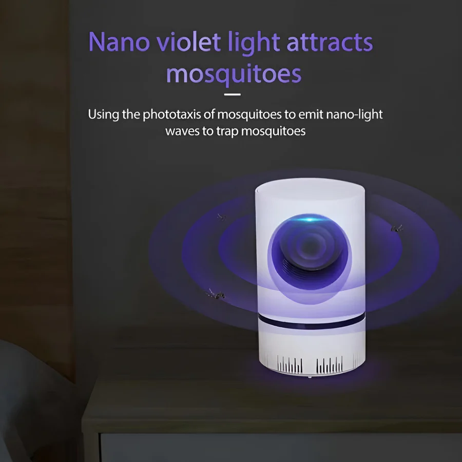 UV-Licht Insectenval Elektrisch - Muggenbestrijding Binnen & Buiten - Veilig voor Gezin en Huisdieren - Stil & Chemicaliënvrij - USB-Voeding - Energiezuinig