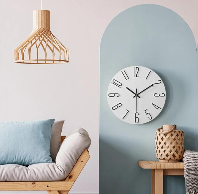 Wandklok Quartz 30cm Stille Uurwerk Modern Interieur Design Woonkamer Kantoor Minimalistische Tijdsweergave
