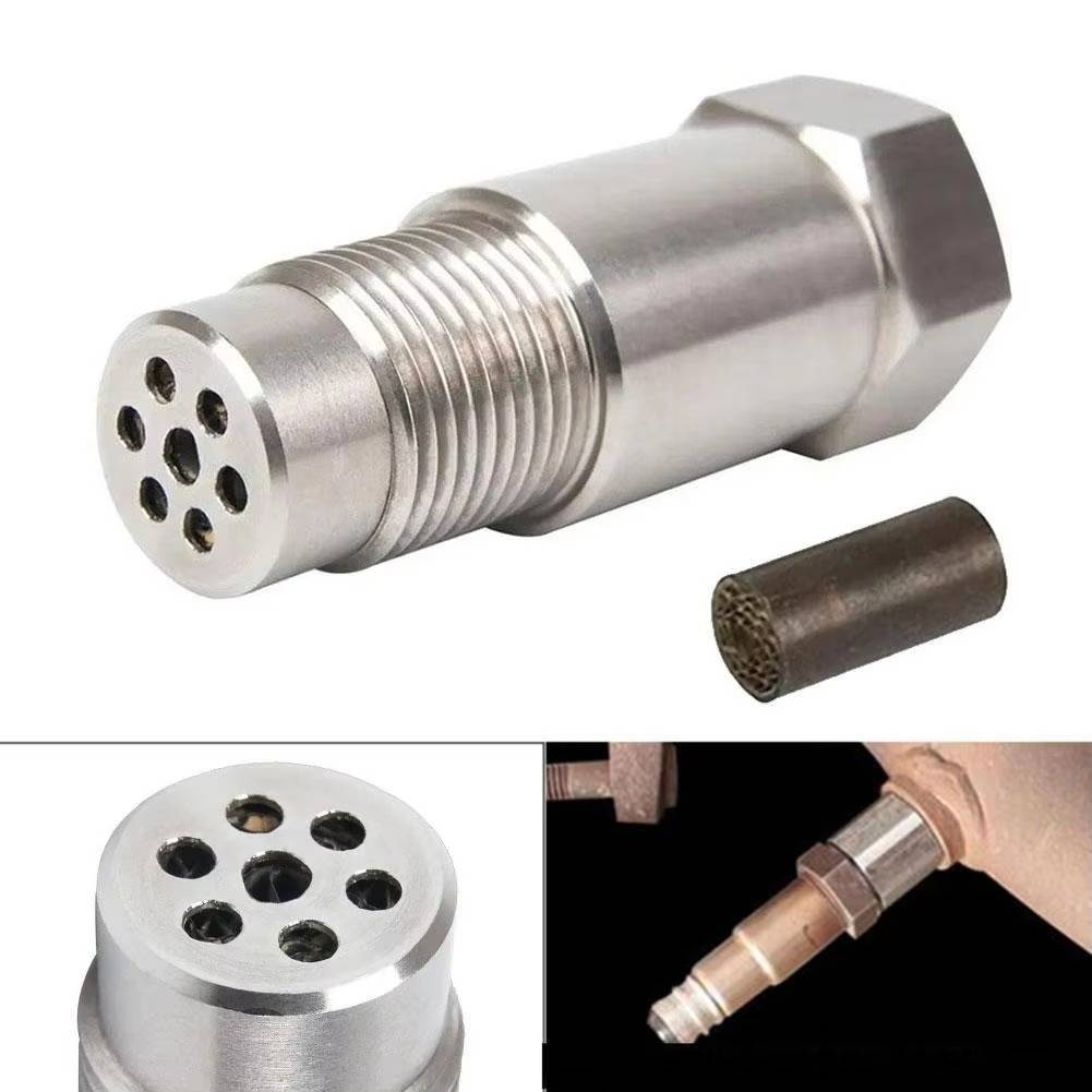 O2-Sensor Adapter met Mini-Katalysator RVS M18x1.5 Uitlaatsysteem CEL-Eliminatie voor Auto Motorsport