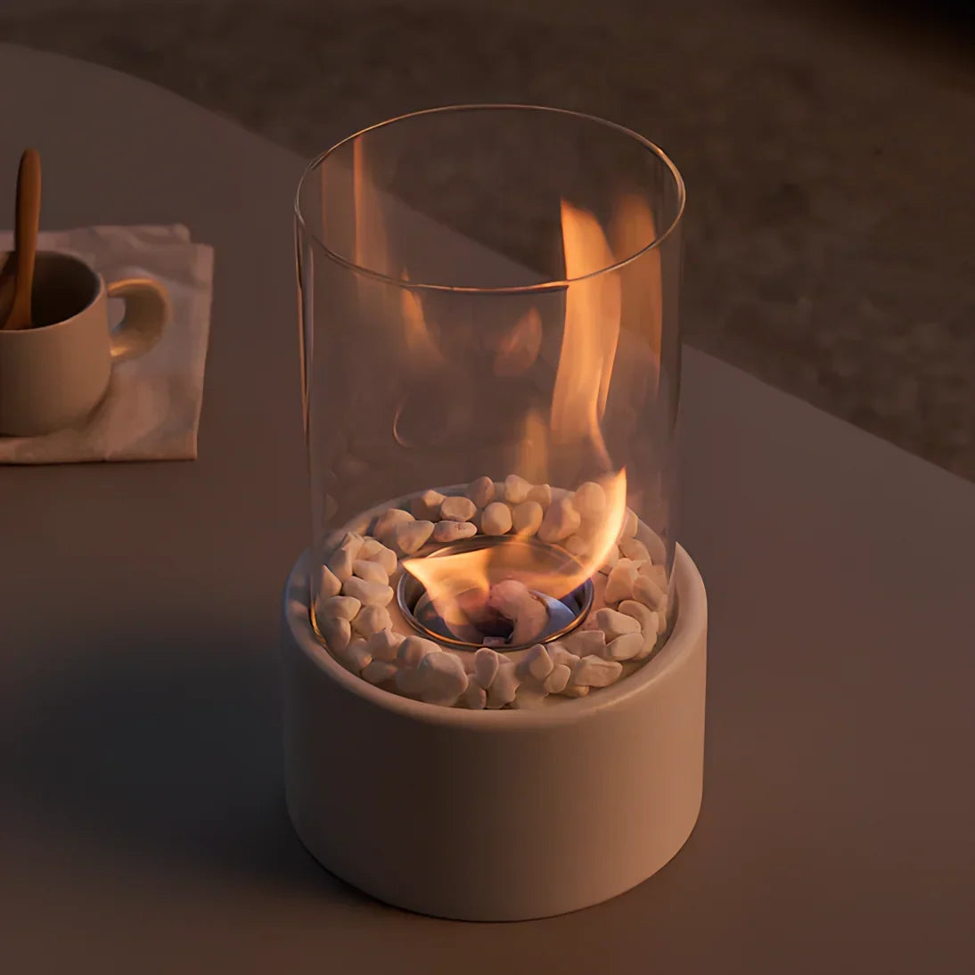 Olielamp met Open Vlam Glas Zwart Wit Tafellamp Sfeerverlichting Klassiek Design Woonkamer Restaurant
