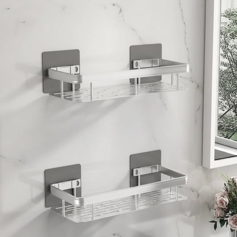 Badkamerplank Zelfklevend Boren ABS RVS Hoekplank Douche Scandinavisch Modern