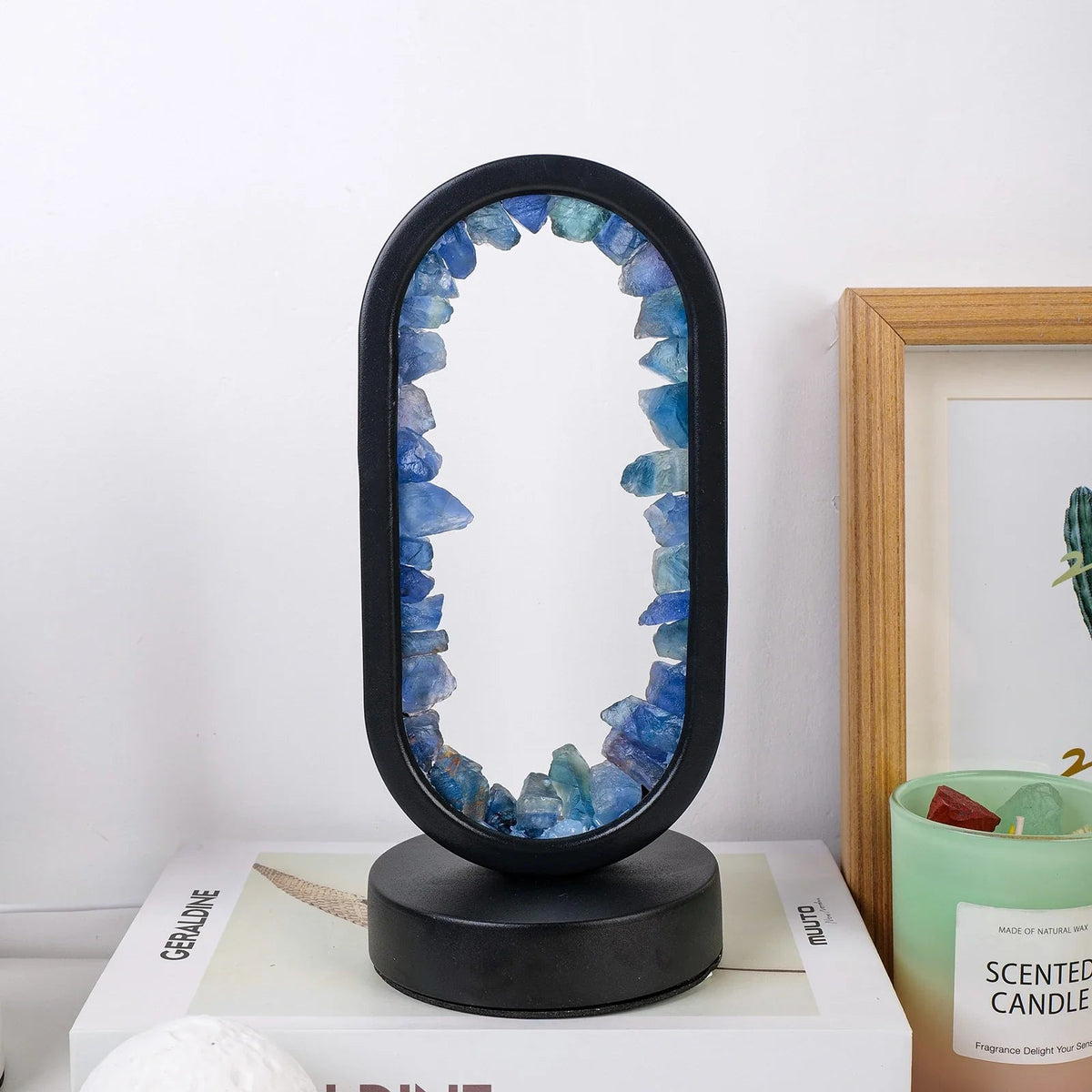 Tafellamp Amethist Handgemaakt Natuurkristal LED E14 Paars Roze Sfeer Slaapkamer Meditatie Yoga Rustgevend Decoratie Innerlijke Rust