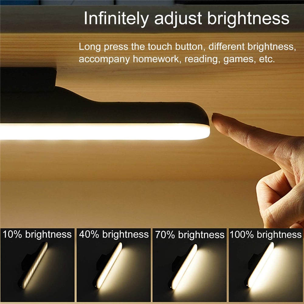 Magnetische LED-Lamp met Flexibele Bevestiging - Touch-Dimbaar Nachtlampje voor Bureau, Auto, Garage, Werkplaats, Leeshoek - Oplaadbaar via USB-C - Energiezuinig ABS Design