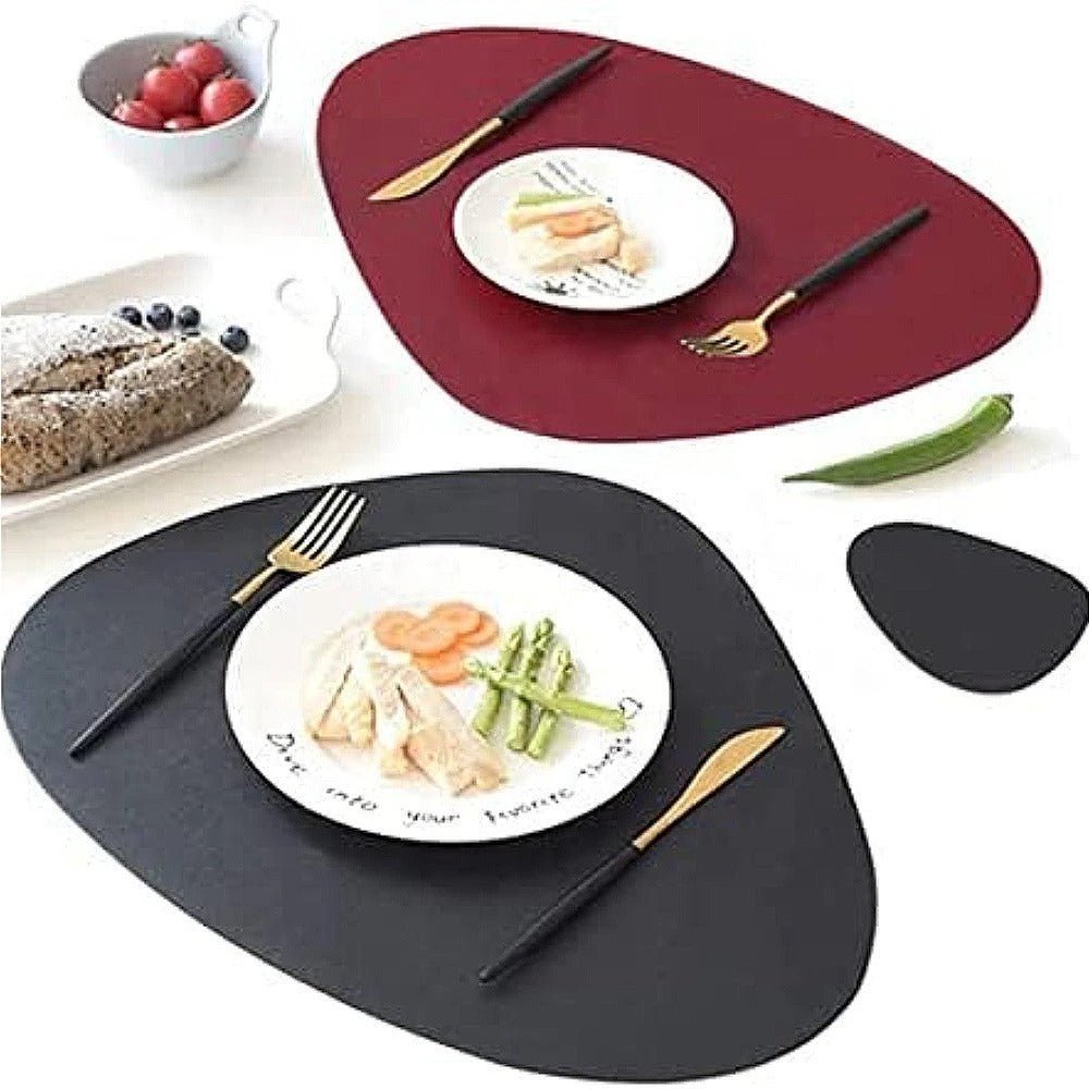 Dubbelzijdige Placemats Kunstleer Waterafstotend Antislip Set 4 of 8 Stuks Tafelbescherming Eettafel