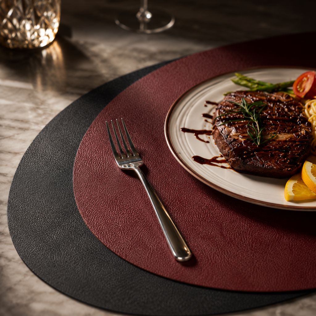 Dubbelzijdige Placemats Kunstleer Waterafstotend Antislip Set 4 of 8 Stuks Tafelbescherming Eettafel