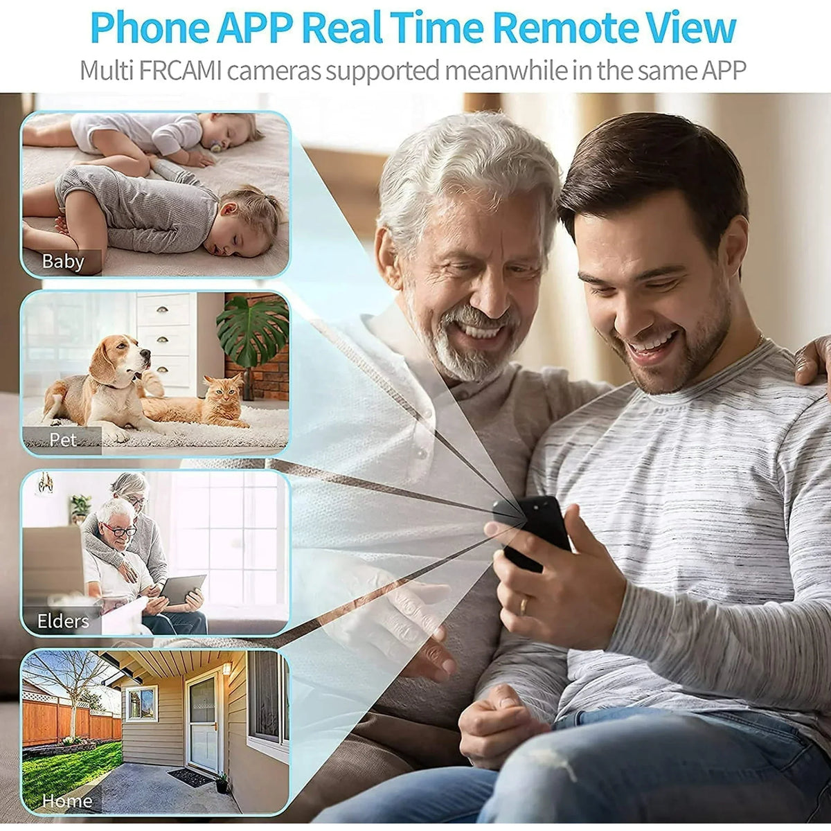 Draadloze Mini Beveiligingscamera met Magnetische Bevestiging en Live Audio-Video Feed voor Binnen en Buiten