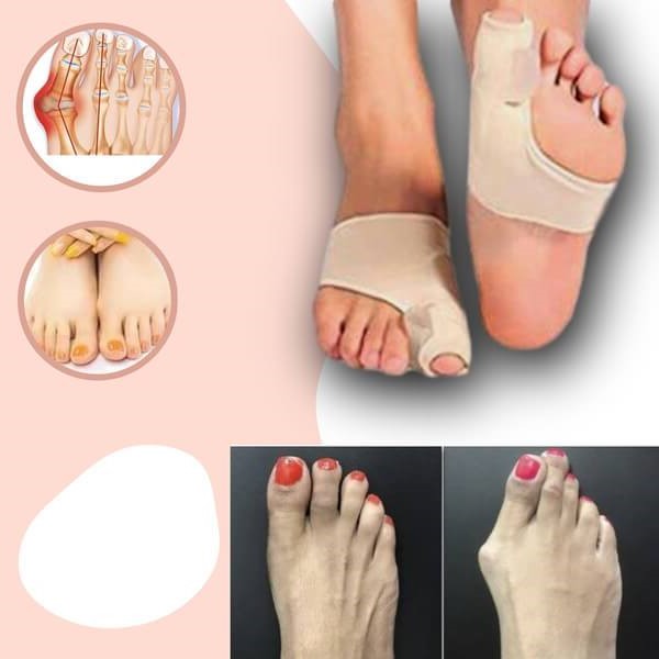 Teenspreidersleeve voor Hallux Valgus - Siliconen Teencorrector - Zachte Gelvoering - Eelt & Druk Preventie