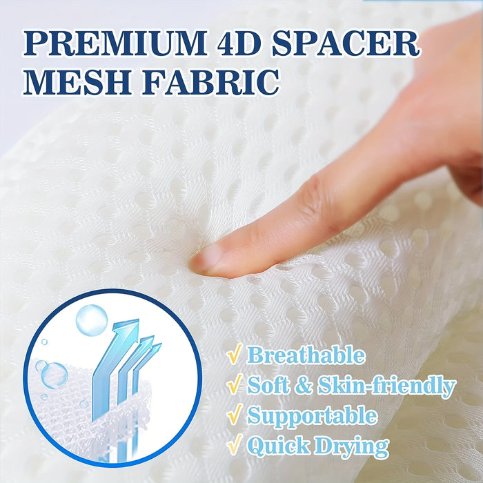 Ergonomisch Badkussen met Neksteun en Rugondersteuning - 4D-Mesh Ademend