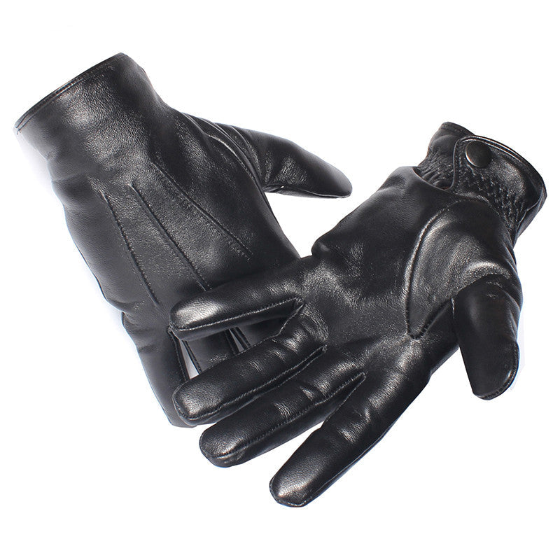 Leren Handschoenen Gevoerd Schapenleer Unisex Winter Warm Waterdicht Touchscreen Elegant Klassiek Design