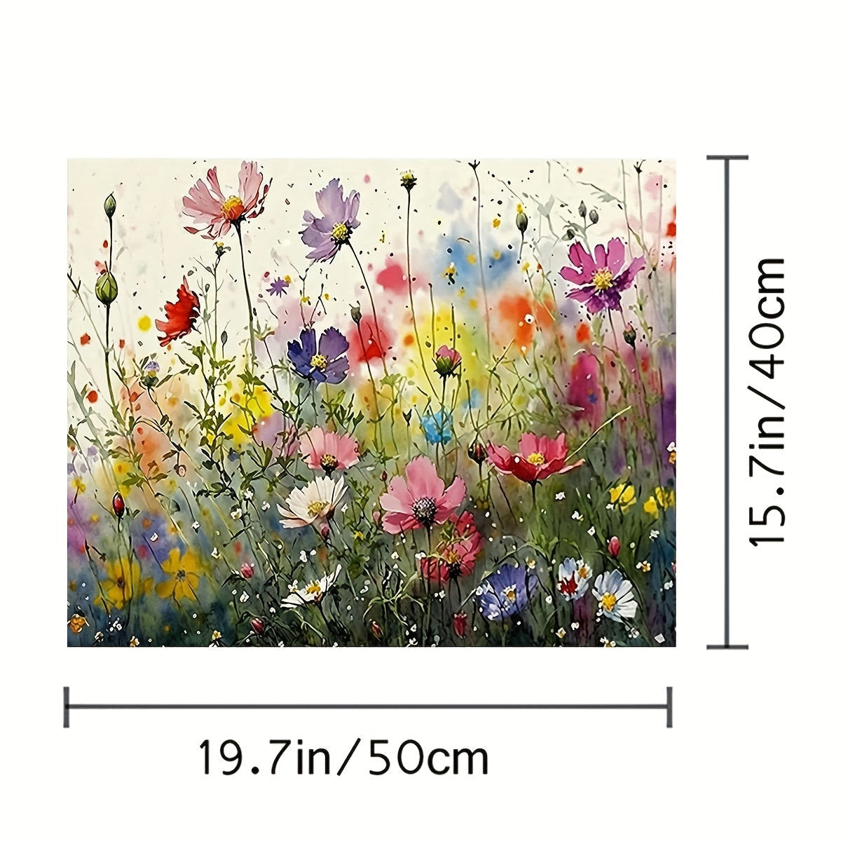 Schilderset op Nummers Bloemen 40x50cm Canvas Wanddecoratie Doe-het-Zelf Creatief Ontspanning Hobby Kunst
