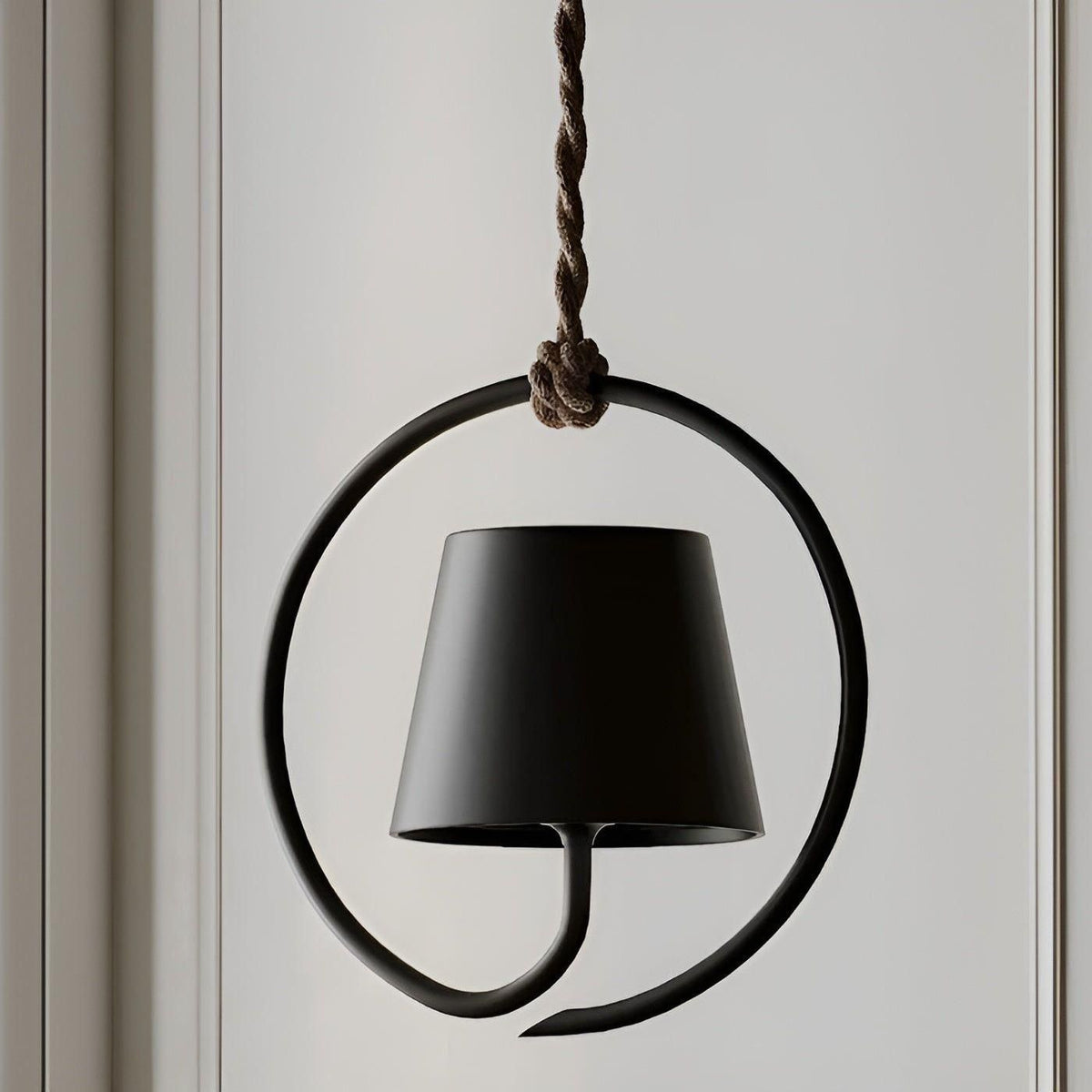 Hanglamp Draadloos Oplaadbaar LED Retro Metaal Zwart Wit Pendellamp Modern