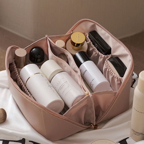 Cosmetica Organizer Tas met Vakken | Reis Make-up Toilettas voor Dagelijks Gebruik Onderweg en Thuis
