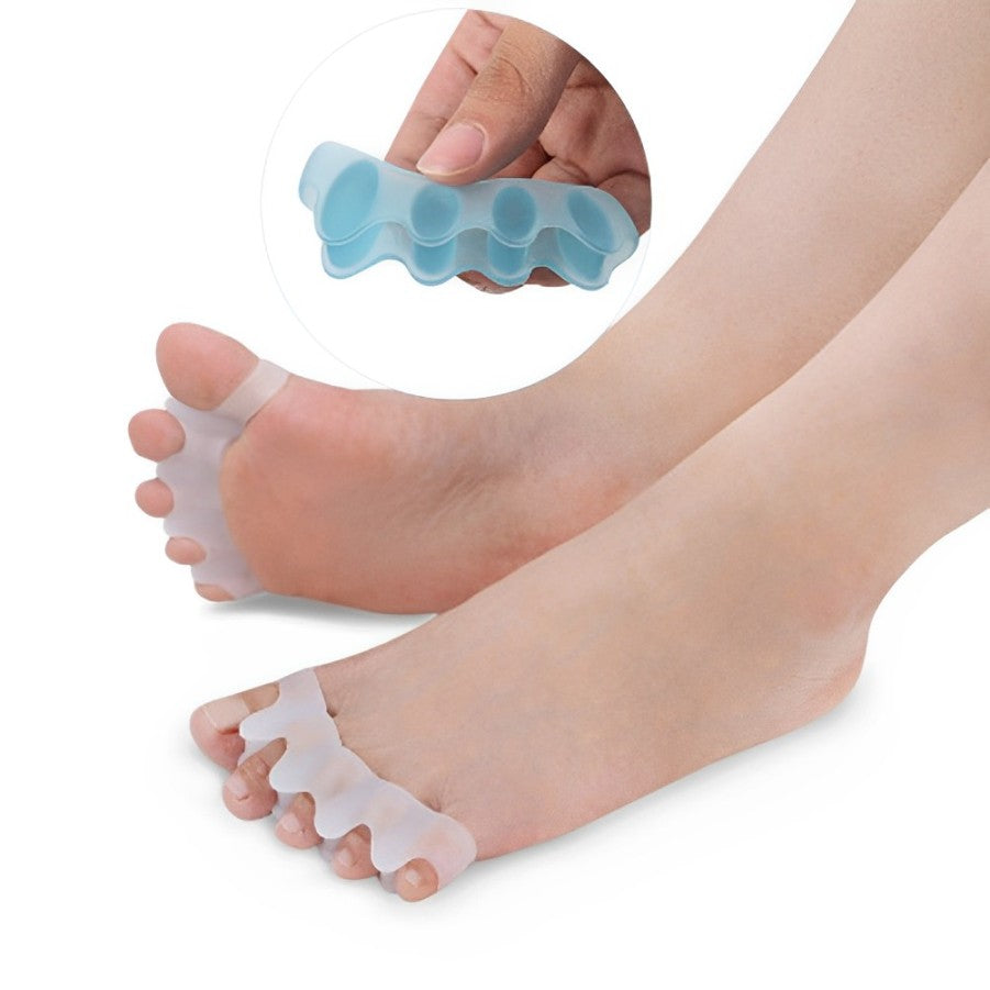 Teencorrector Siliconen Spalken Hallux Valgus Hamertenen Wit Bruin Zwart Driedubbele Boogsteun Voetcomfort