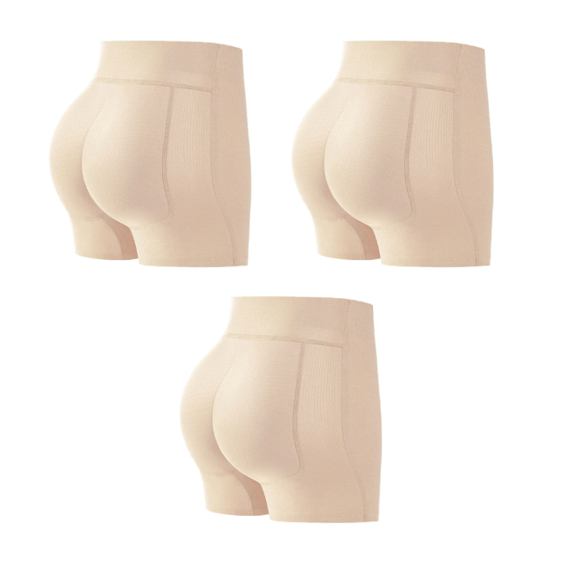 Shapewear Shorts met Padded Billen en Hoge Taille - Ademend en Onzichtbaar