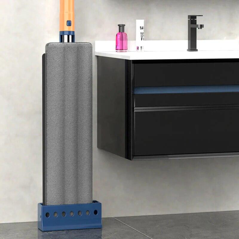 360° Flat Mop met Microvezel & Verstelbare Steel - Streeploos Schoonmaken