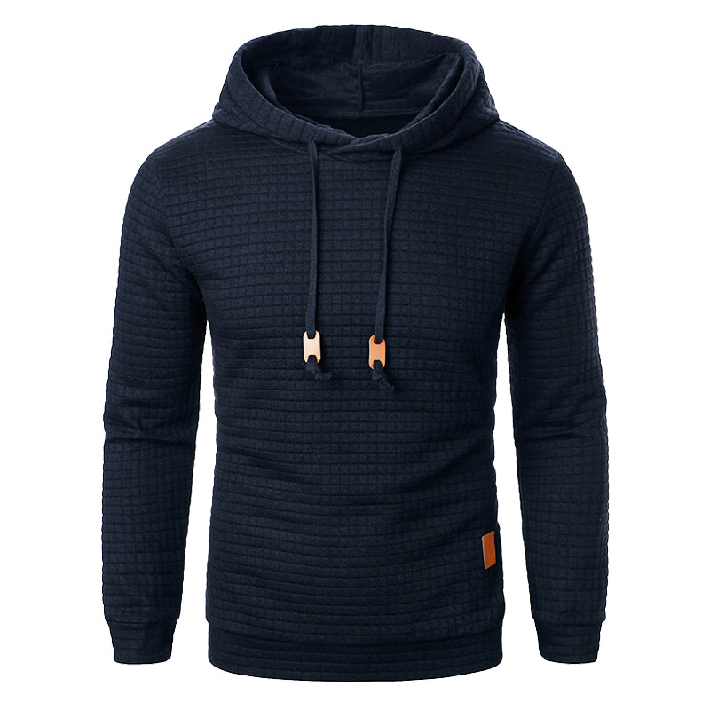 Gebreide Hoodie met Gestructureerd Patroon Slim Fit Capuchontrui voor Heren en Dames Comfortabel Sweatshirt