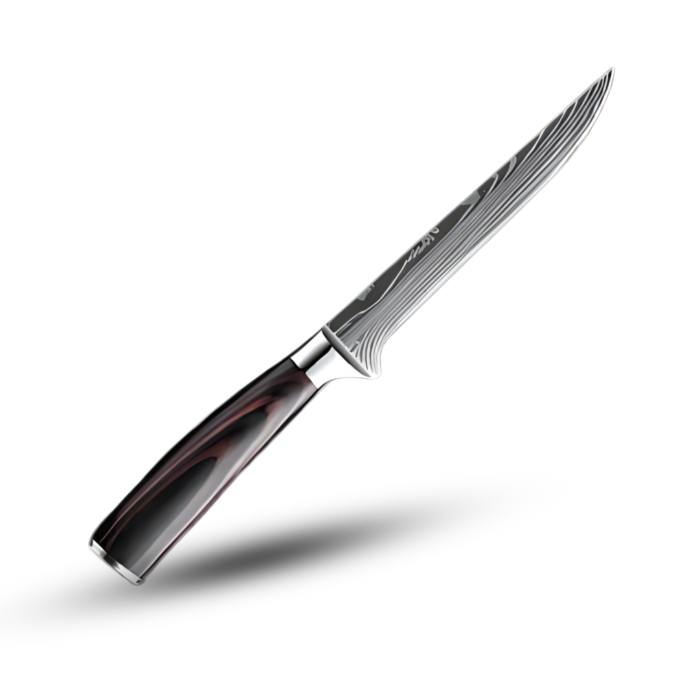 Japans Messenset 48-Laags Damascusstaal Pakkawood Handvat Santoku Koksmes Broodmes Groentenmes Professioneel