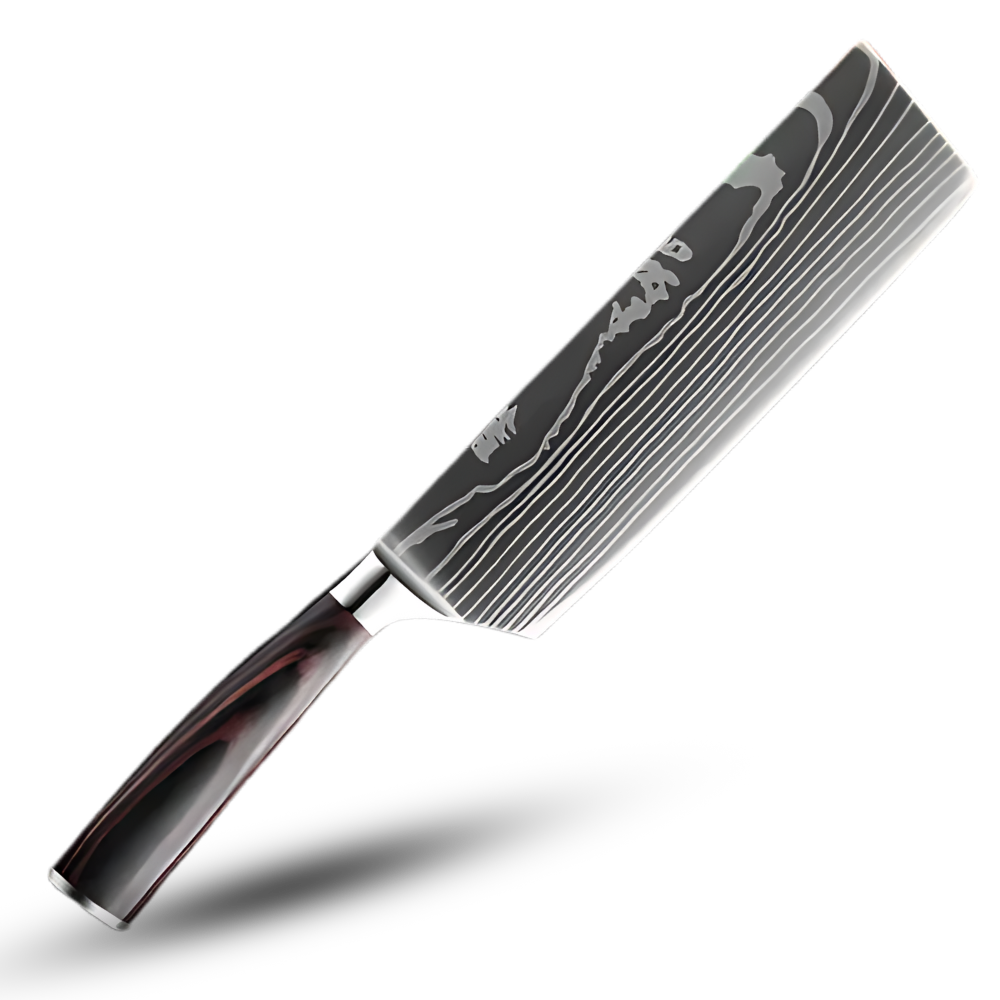 Japans Messenset 48-Laags Damascusstaal Pakkawood Handvat Santoku Koksmes Broodmes Groentenmes Professioneel