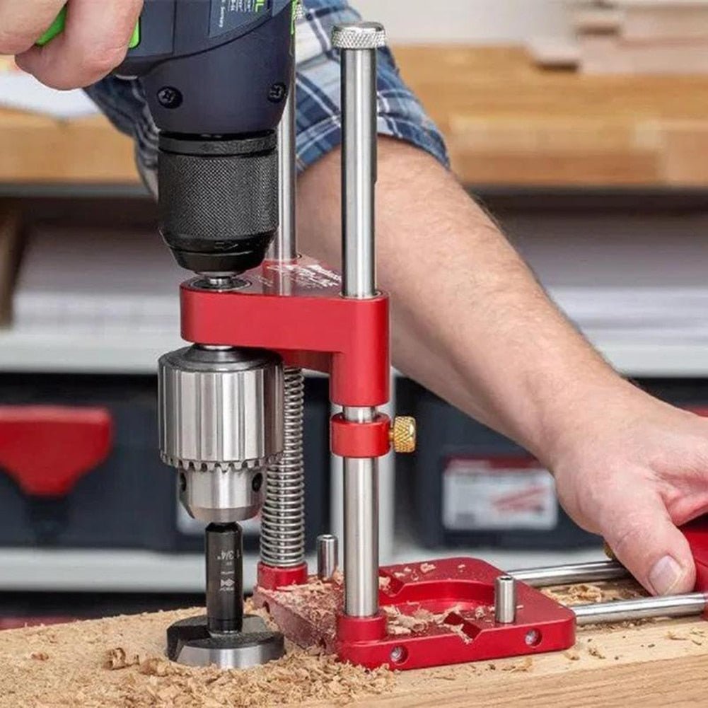 Verstelbare Boorsjabloon voor Hout - Precisiegids Rechte Gaten Boren Meubelmaken Klussen DIY Gereedschap