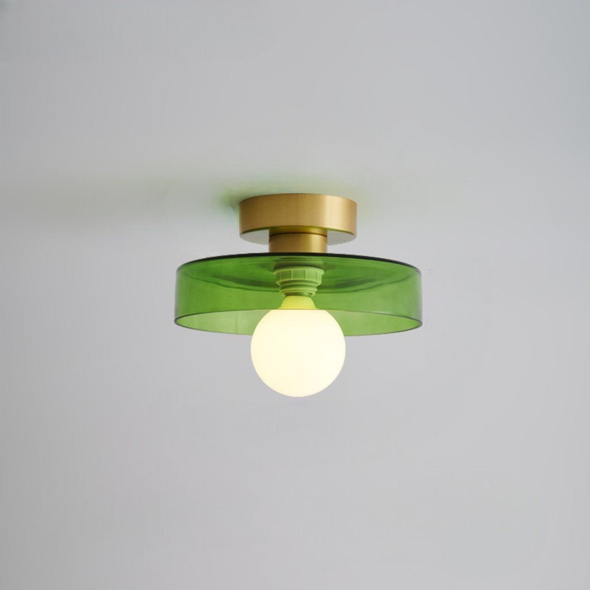 Plafondlamp Geometrisch Ø24cm Messing Glas Koper G9 Fitting Hal Slaapkamer Eetkamer Verlichting Interieur