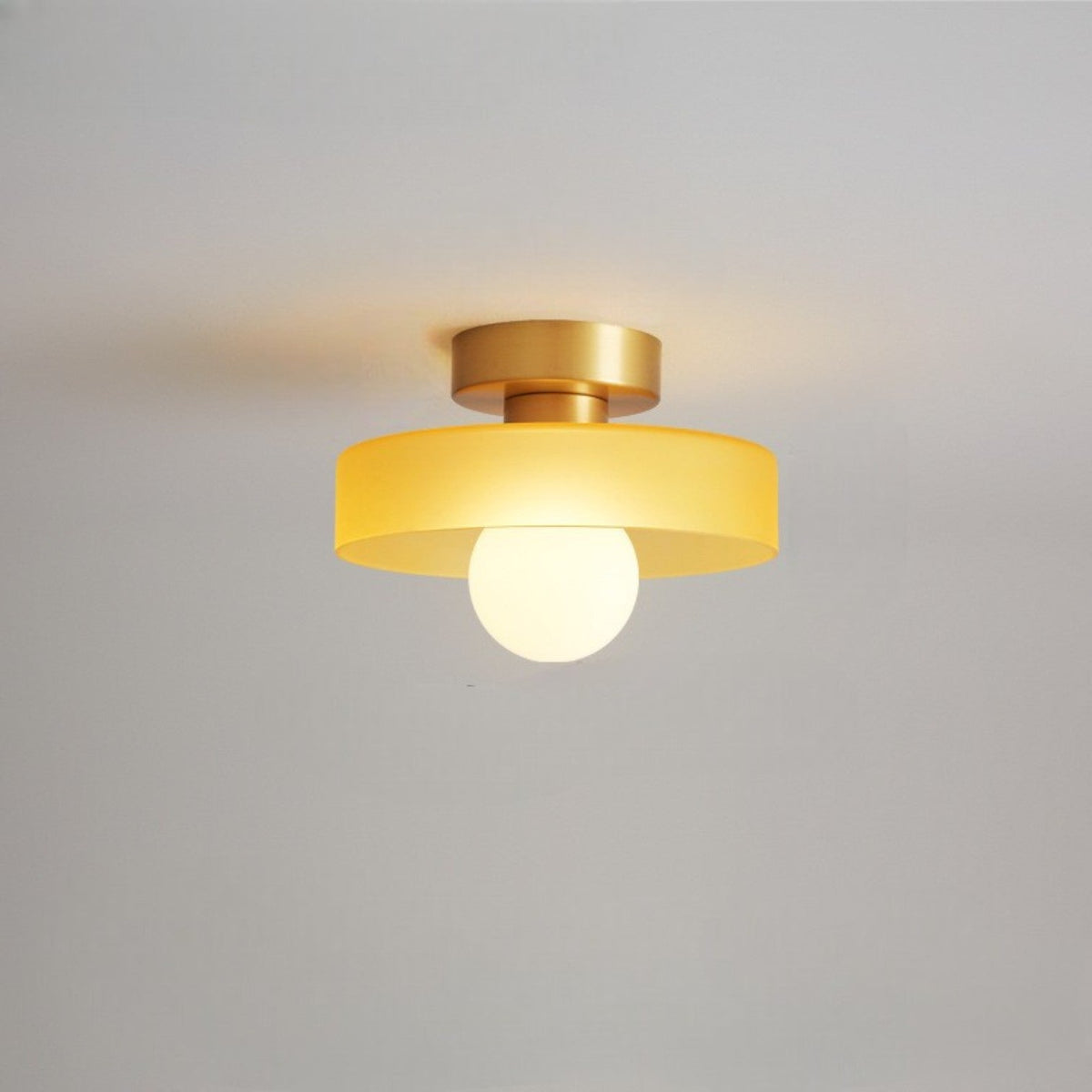 Plafondlamp Geometrisch Ø24cm Messing Glas Koper G9 Fitting Hal Slaapkamer Eetkamer Verlichting Interieur