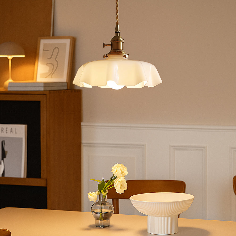 Hanglamp Messing Glas Verstelbaar Wit E26 E27 Scandinavisch Design Eetkamer Bar Woonruimte Landelijk
