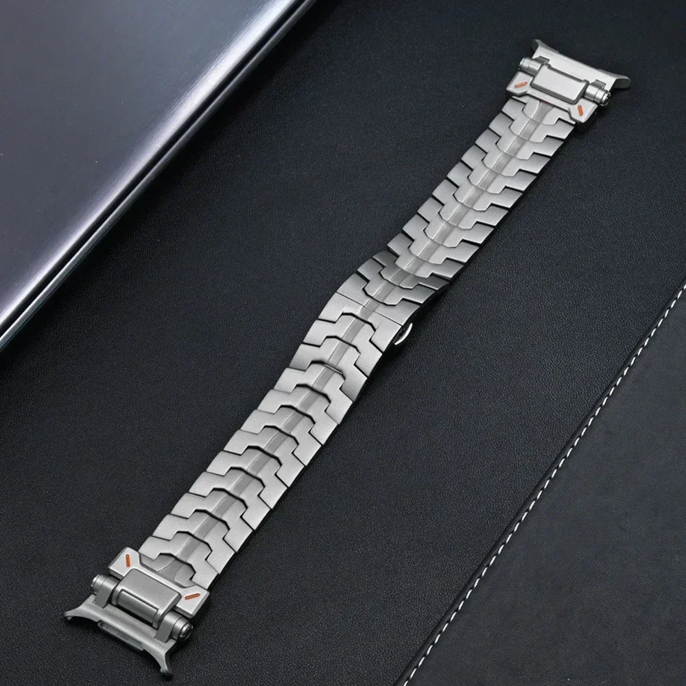 RVS Smartwatch Schakelband Gepolijst 40mm 44mm 46mm Verstelbaar Metalen Horlogebandje Premium Kwaliteit