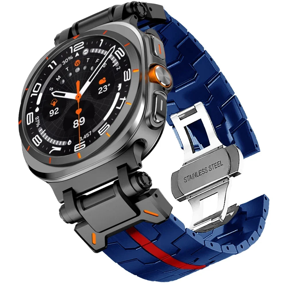 RVS Smartwatch Schakelband Gepolijst 40mm 44mm 46mm Verstelbaar Metalen Horlogebandje Premium Kwaliteit